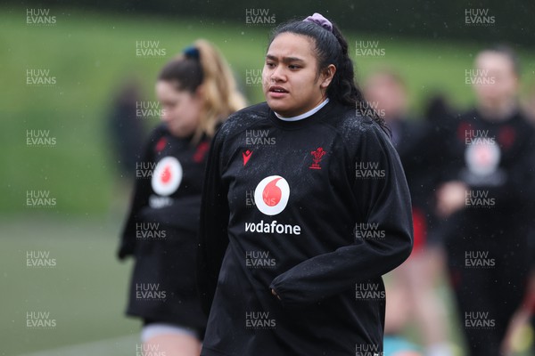 130224 - Wales Women Extended Squad Training session - Sisilia Tuipulotu during training session as preparations get under way for the Women’s 6 Nations