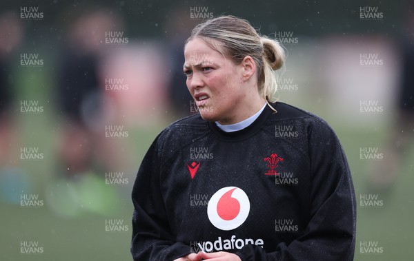 130224 - Wales Women Extended Squad Training session - Kelsey Jones during training session as preparations get under way for the Women’s 6 Nations