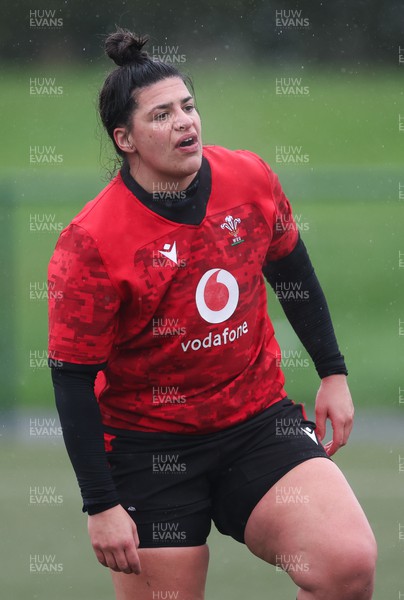 130224 - Wales Women Extended Squad Training session - Rebecca De Filippo during training session as preparations get under way for the Women’s 6 Nations