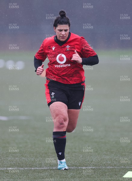130224 - Wales Women Extended Squad Training session - Rebecca De Filippo during training session as preparations get under way for the Women’s 6 Nations
