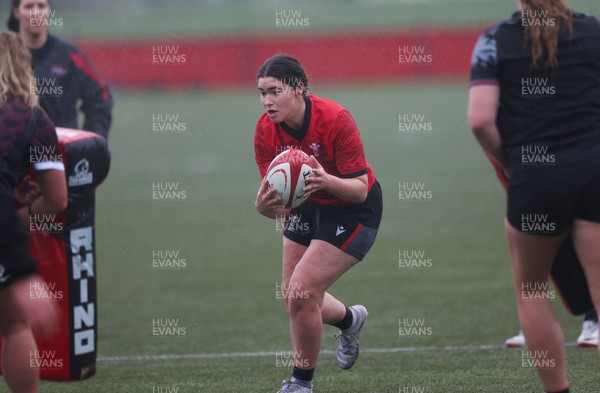 130224 - Wales Women Extended Squad Training session - Gwennan Hopkins during training session as preparations get under way for the Women’s 6 Nations