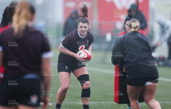 130224 - Wales Women Extended Squad Training session - Kate Williams during training session as preparations get under way for the Women’s 6 Nations