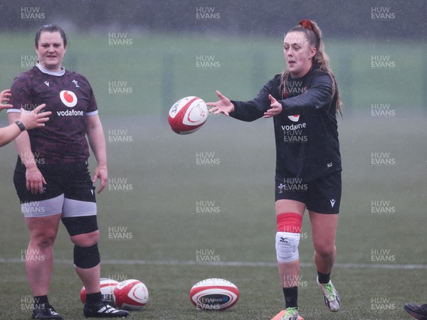 130224 - Wales Women Extended Squad Training session - Hannah Jones during training session as preparations get under way for the Women’s 6 Nations