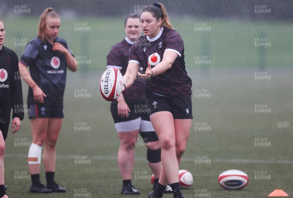 130224 - Wales Women Extended Squad Training session - Gwen Crabb during training session as preparations get under way for the Women’s 6 Nations