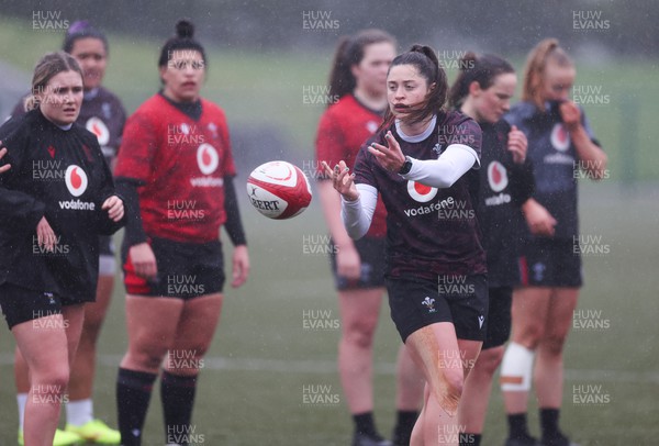 130224 - Wales Women Extended Squad Training session - Robyn Wilkins during training session as preparations get under way for the Women’s 6 Nations