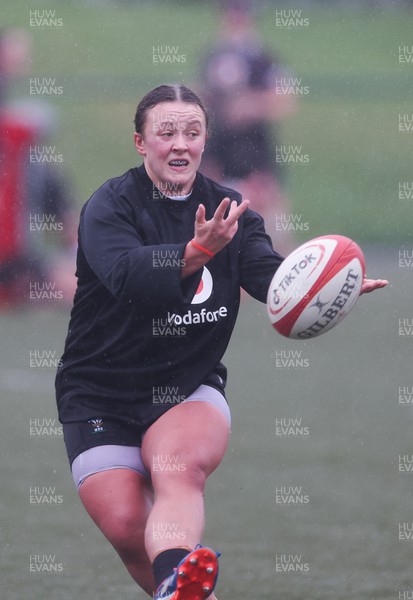 130224 - Wales Women Extended Squad Training session - Lleucu George during training session as preparations get under way for the Women’s 6 Nations