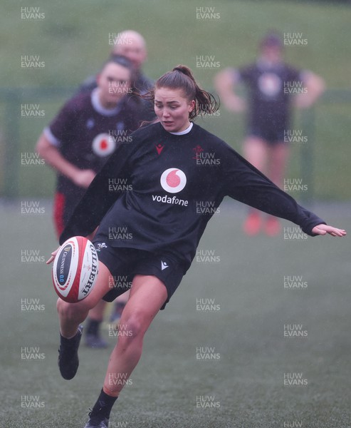 130224 - Wales Women Extended Squad Training session - Niamh Terry during training session as preparations get under way for the Women’s 6 Nations