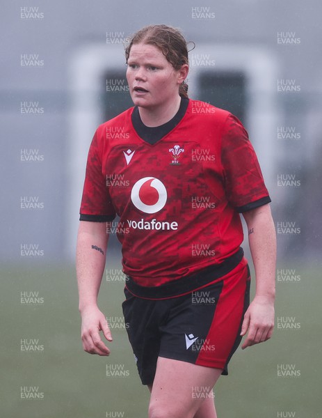 130224 - Wales Women Extended Squad Training session - Tess Evans during training session as preparations get under way for the Women’s 6 Nations