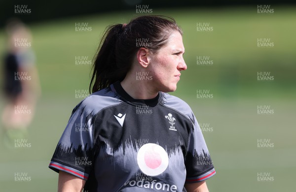 130423 - Wales Women Rugby Training - Georgia Evans during training ahead of the TicTok Women’s 6 Nations match against England 