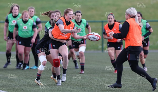 130423 - Wales Women Rugby Training - Lisa Neumann during training ahead of the TicTok Women’s 6 Nations match against England 