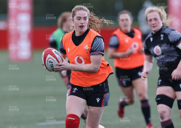 130423 - Wales Women Rugby Training - Lisa Neumann during training ahead of the TicTok Women’s 6 Nations match against England 