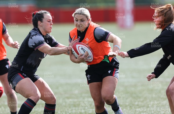 130423 - Wales Women Rugby Training - Lowri Norkett during training ahead of the TicTok Women’s 6 Nations match against England 
