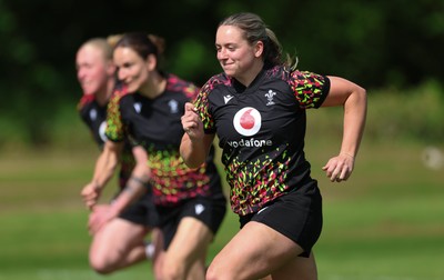 130526 - Wales Women Rugby Training - Freya Bell during a rugby training session ahead of their final Women’s 6 Nations match against Italy