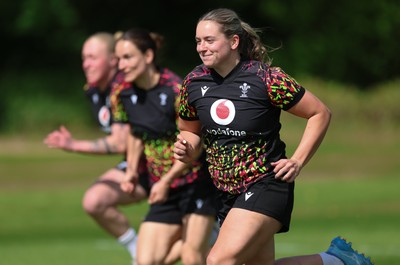 130526 - Wales Women Rugby Training - Freya Bell during a rugby training session ahead of their final Women’s 6 Nations match against Italy
