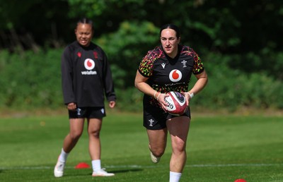 130526 - Wales Women Rugby Training - Courtney Keight during a rugby training session ahead of their final Women’s 6 Nations match against Italy