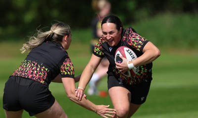 130526 - Wales Women Rugby Training - Courtney Keight during a rugby training session ahead of their final Women’s 6 Nations match against Italy