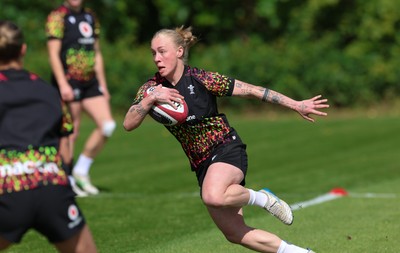 130526 - Wales Women Rugby Training - Nikita Prothero during a rugby training session ahead of their final Women’s 6 Nations match against Italy