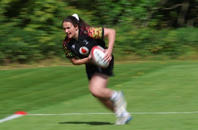 130526 - Wales Women Rugby Training - Kayleigh Powell during a rugby training session ahead of their final Women’s 6 Nations match against Italy