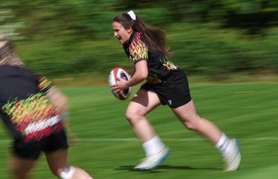 130526 - Wales Women Rugby Training - Kayleigh Powell during a rugby training session ahead of their final Women’s 6 Nations match against Italy