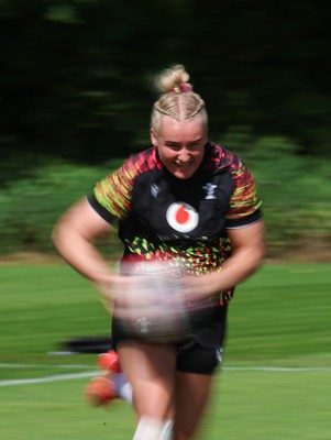 130526 - Wales Women Rugby Training - Seren Singleton during a rugby training session ahead of their final Women’s 6 Nations match against Italy