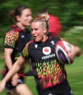 130526 - Wales Women Rugby Training - Seren Singleton during a rugby training session ahead of their final Women’s 6 Nations match against Italy