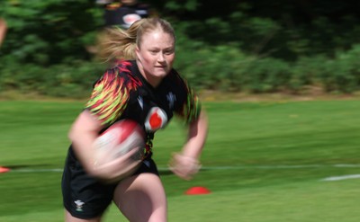 130526 - Wales Women Rugby Training - Seren Lockwood during a rugby training session ahead of their final Women’s 6 Nations match against Italy