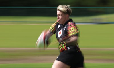 130526 - Wales Women Rugby Training - Donna Rose during a rugby training session ahead of their final Women’s 6 Nations match against Italy