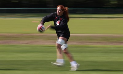 130526 - Wales Women Rugby Training - Georgia Evans during a rugby training session ahead of their final Women’s 6 Nations match against Italy