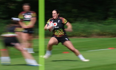 130526 - Wales Women Rugby Training - Courtney Keight during a rugby training session ahead of their final Women’s 6 Nations match against Italy
