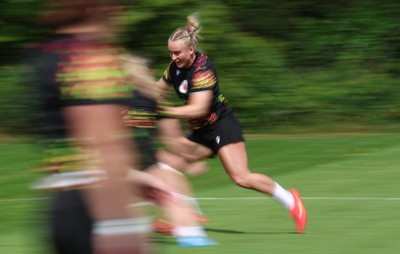 130526 - Wales Women Rugby Training - Seren Singleton during a rugby training session ahead of their final Women’s 6 Nations match against Italy