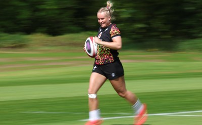 130526 - Wales Women Rugby Training - Seren Singleton during a rugby training session ahead of their final Women’s 6 Nations match against Italy