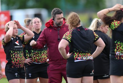 130526 - Wales Women Rugby Training - Steve Salvin, Wales Women interim forwards coach during a rugby training session ahead of their final Women’s 6 Nations match against Italy