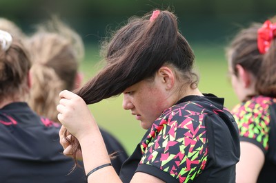 130526 - Wales Women Rugby Training - Jorja Aiono during a rugby training session ahead of their final Women’s 6 Nations match against Italy