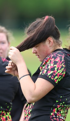 130526 - Wales Women Rugby Training - Jorja Aiono during a rugby training session ahead of their final Women’s 6 Nations match against Italy