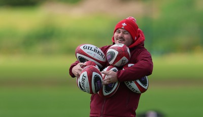 130526 - Wales Women Rugby Training - Jon Hughes, kit co-ordinator during a rugby training session ahead of their final Women’s 6 Nations match against Italy