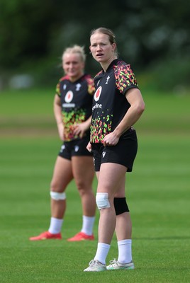 130526 - Wales Women Rugby Training - Carys Cox and Seren Singleton during a rugby training session ahead of their final Women’s 6 Nations match against Italy