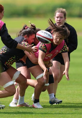 130526 - Wales Women Rugby Training - Bryonie King during a rugby training session ahead of their final Women’s 6 Nations match against Italy