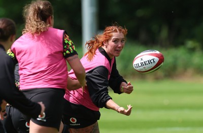 130526 - Wales Women Rugby Training - Georgia Evans during a rugby training session ahead of their final Women’s 6 Nations match against Italy