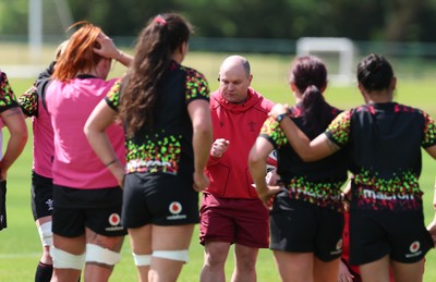 130526 - Wales Women Rugby Training - Sean Lynn, Wales Women head coach during a rugby training session ahead of their final Women’s 6 Nations match against Italy