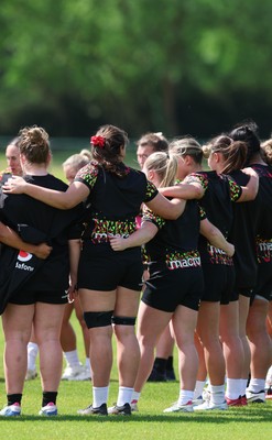 130526 - Wales Women Rugby Training - The Wales squad during a rugby training session ahead of their final Women’s 6 Nations match against Italy