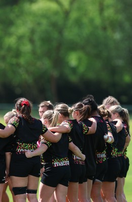 130526 - Wales Women Rugby Training - The Wales squad during a rugby training session ahead of their final Women’s 6 Nations match against Italy