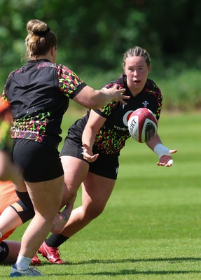 130526 - Wales Women Rugby Training - Katherine Baverstock during a rugby training session ahead of their final Women’s 6 Nations match against Italy