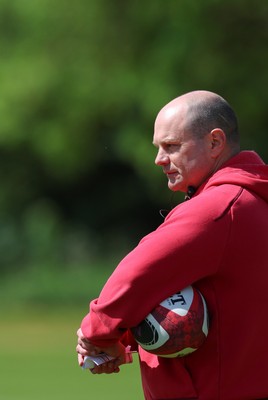 130526 - Wales Women Rugby Training - Sean Lynn, Wales Women head coach during a rugby training session ahead of their final Women’s 6 Nations match against Italy