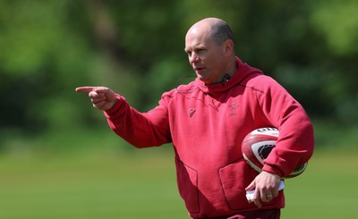 130526 - Wales Women Rugby Training - Sean Lynn, Wales Women head coach during a rugby training session ahead of their final Women’s 6 Nations match against Italy