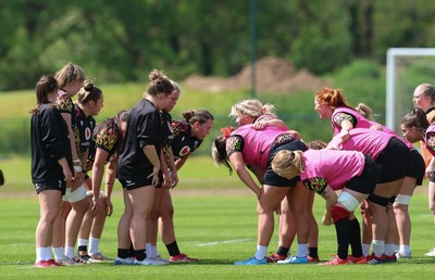 130526 - Wales Women Rugby Training - The Wales squad during a rugby training session ahead of their final Women’s 6 Nations match against Italy