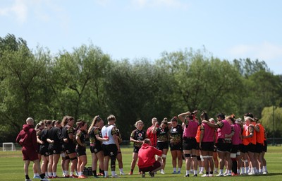 130526 - Wales Women Rugby Training - The Wales squad during a rugby training session ahead of their final Women’s 6 Nations match against Italy
