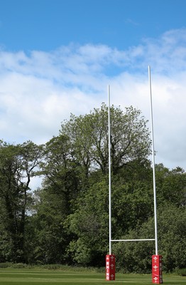130526 - Wales Women Rugby Training - Av generic view of the Rigby posts during a rugby training session ahead of their final Women’s 6 Nations match against Italy