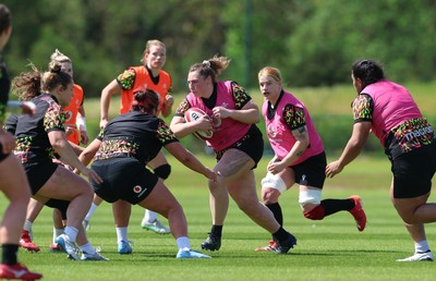 130526 - Wales Women Rugby Training - Gwenllian Pyrs during a rugby training session ahead of their final Women’s 6 Nations match against Italy