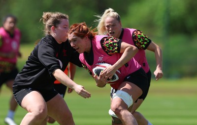 130526 - Wales Women Rugby Training - Georgia Evans during a rugby training session ahead of their final Women’s 6 Nations match against Italy