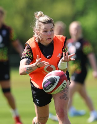 130526 - Wales Women Rugby Training - Keira Bevan during a rugby training session ahead of their final Women’s 6 Nations match against Italy